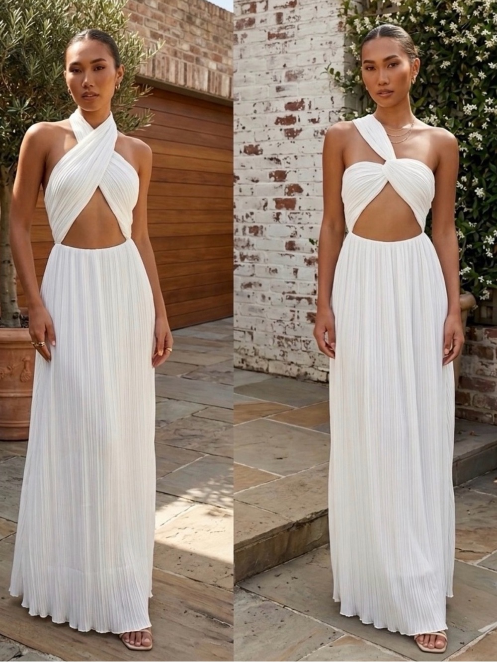 Sabo Sierra Rose White Maxi Dress size 6(M)